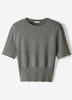 Knit Sweater with Shoulder Pads, Viscose Nylon Blend
