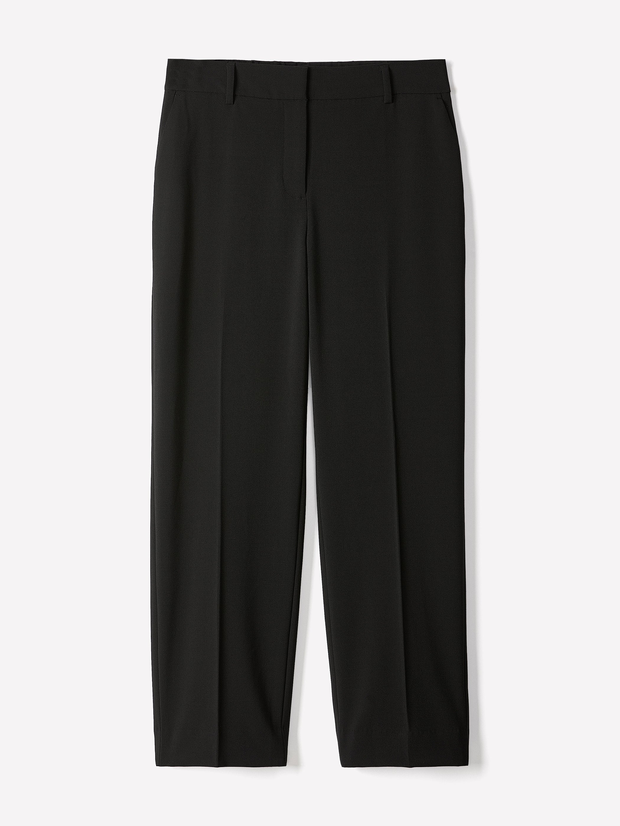 Mid-Rise Straight-Leg Cropped Pant
