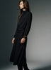 Long-Sleeve Mock-Neck Midi Dress