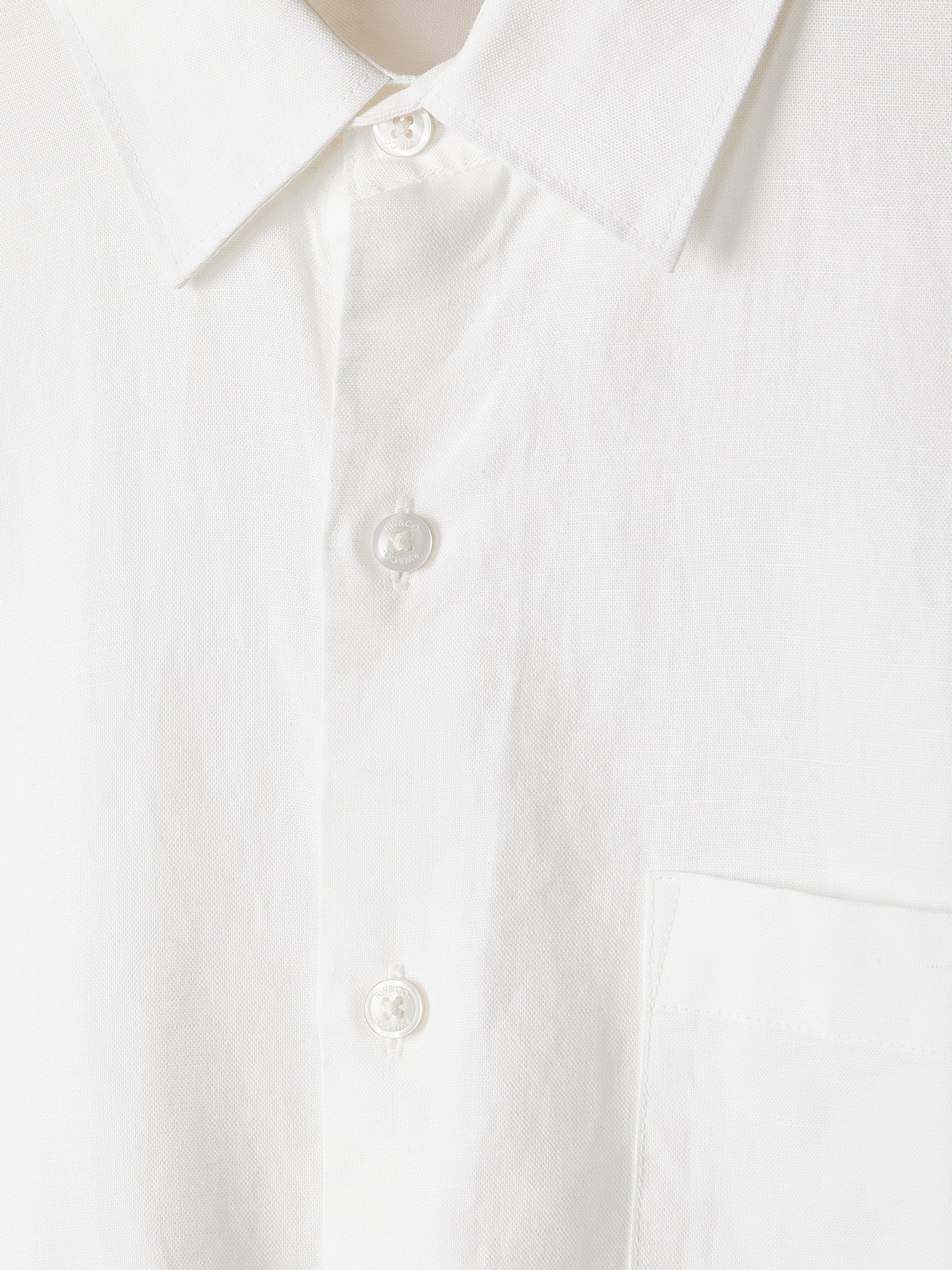 Mens Woven Linen Blend Shirt Regular Fit Short Sleeve