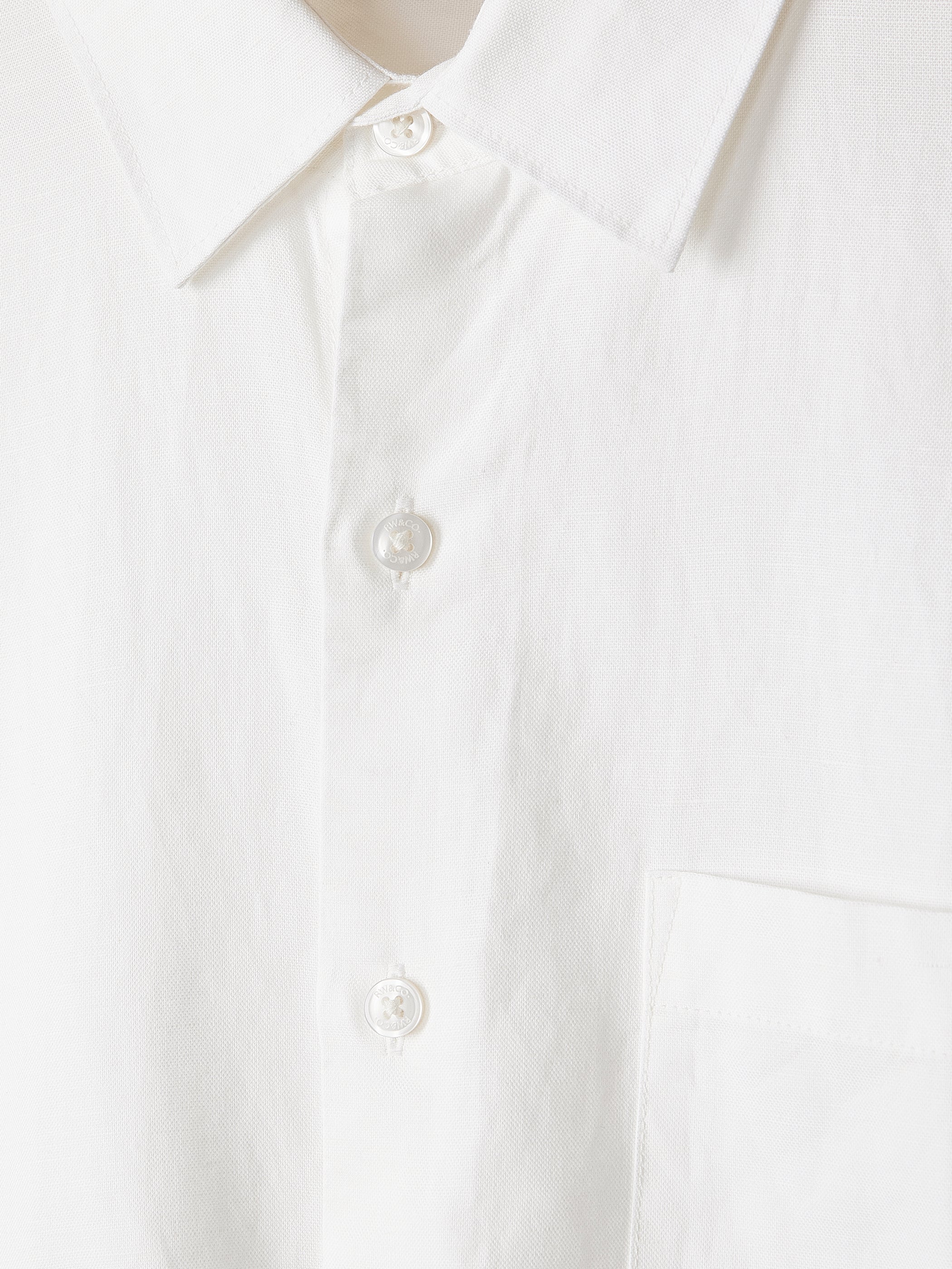 Mens Woven Linen Blend Shirt Regular Fit Short Sleeve