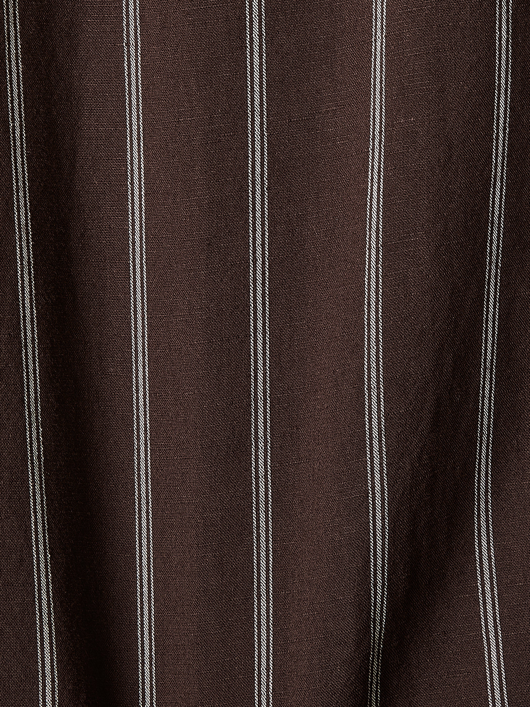 Mens Woven Regular Fit Linen Blend Stripe Shirt