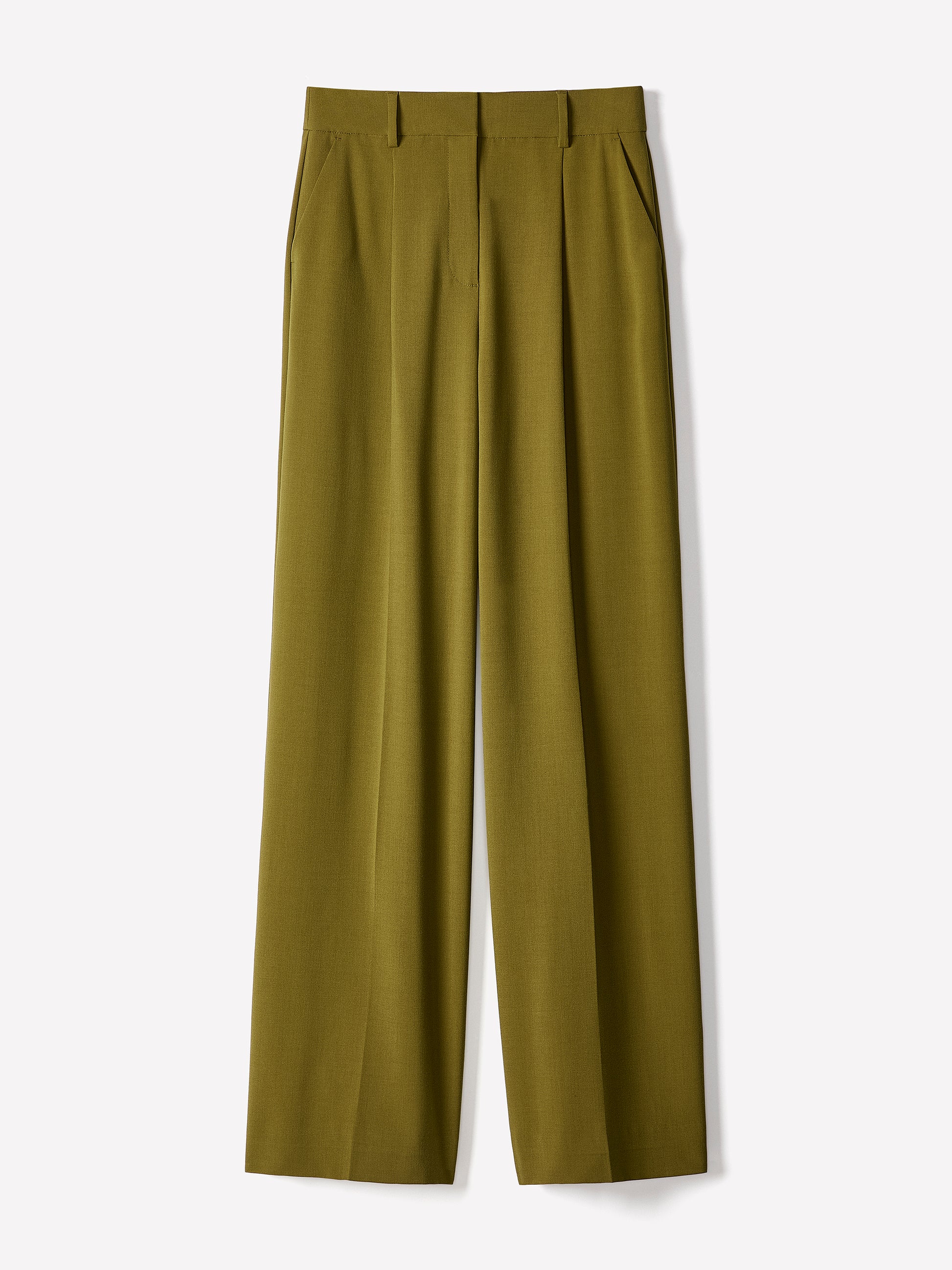 High Rise Wide Leg Stretch Woven Pant