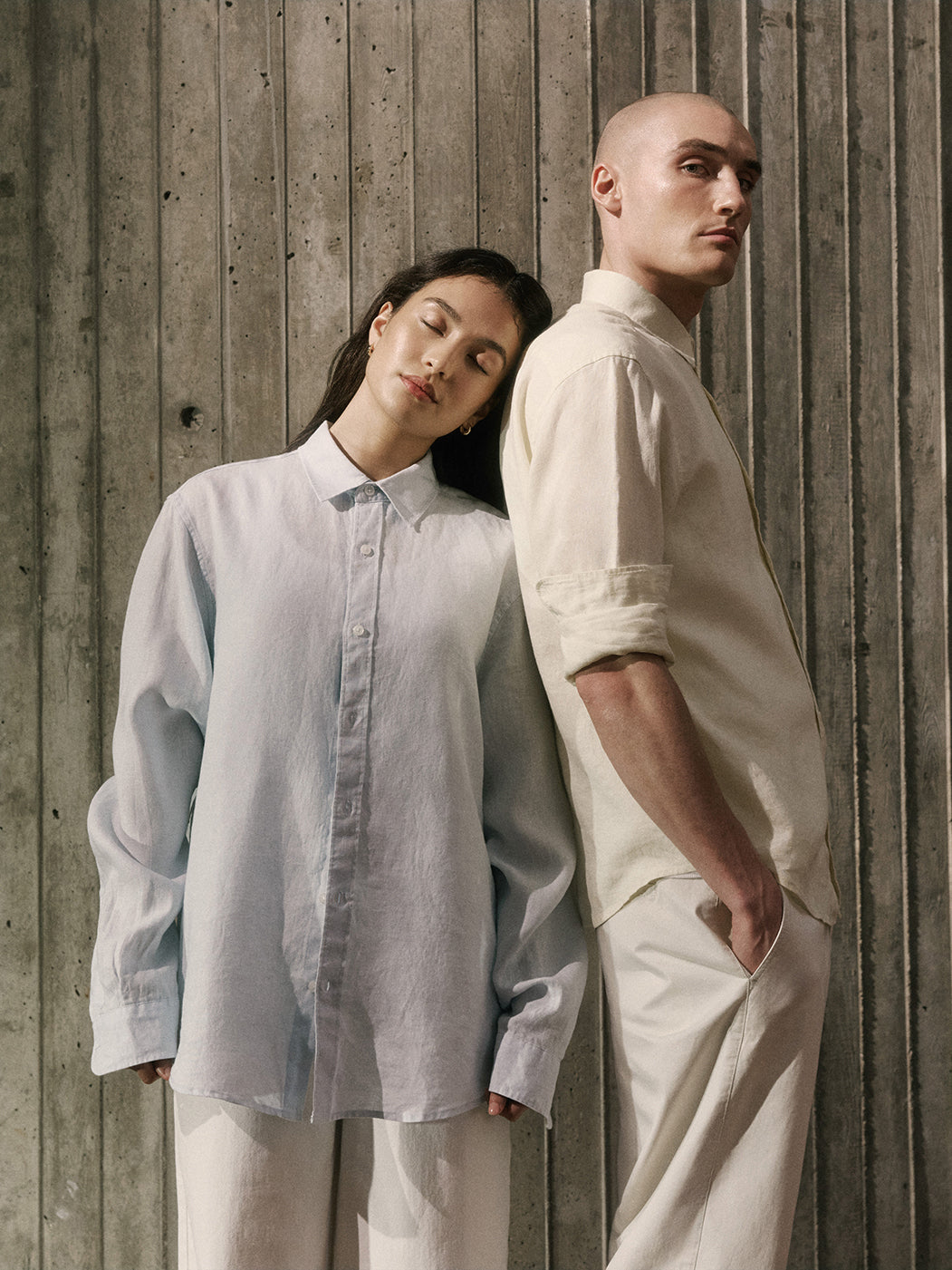 Long-Sleeve Linen Shirt