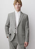Slim-Fit Checkered Grey Suit Blazer
