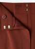 Woven High Rise Stretch Long Straight Pant
