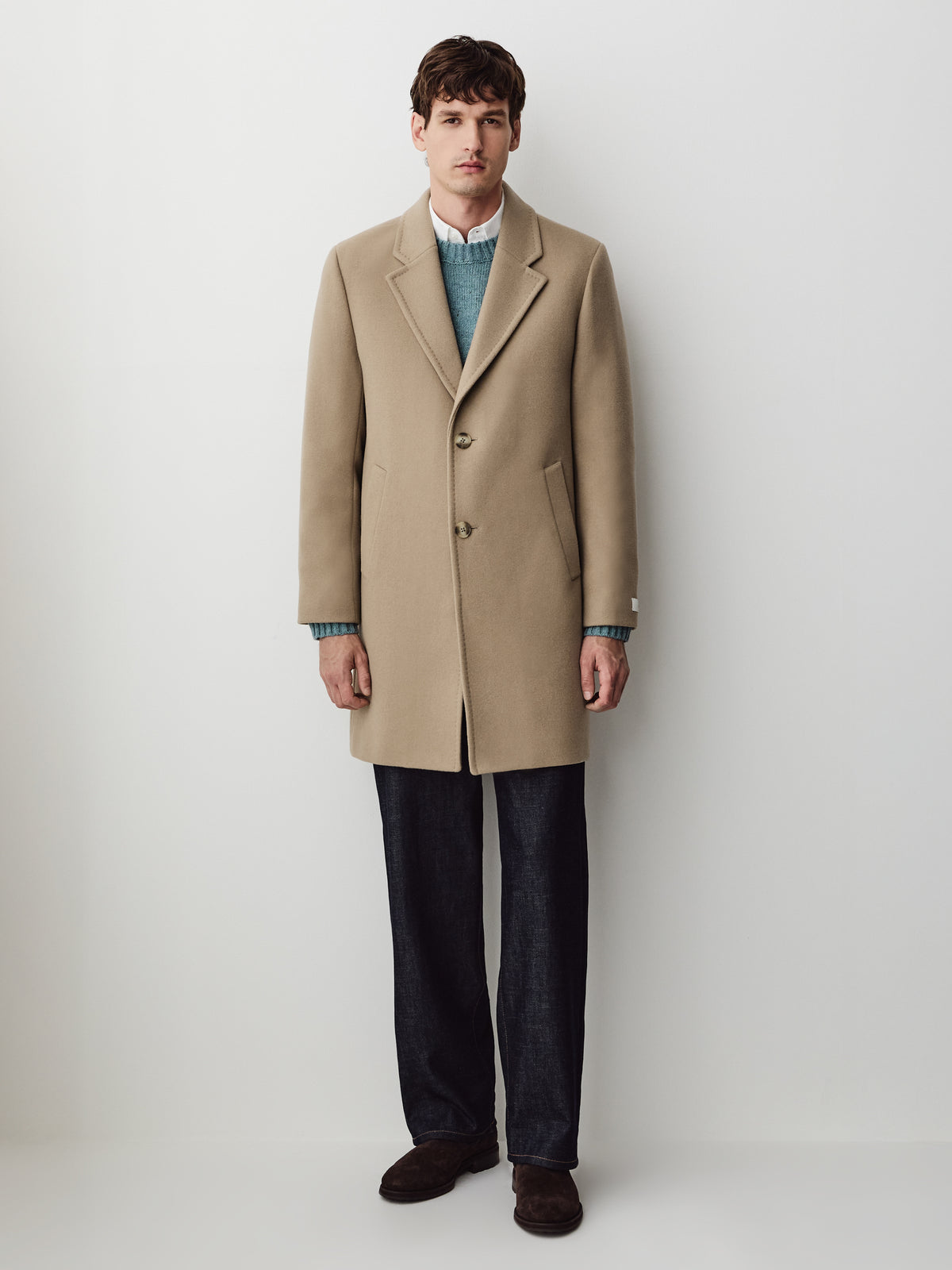 Classic Wool Coat with Tailored Collar