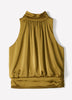 Satin Sleeveless Halter Blouse