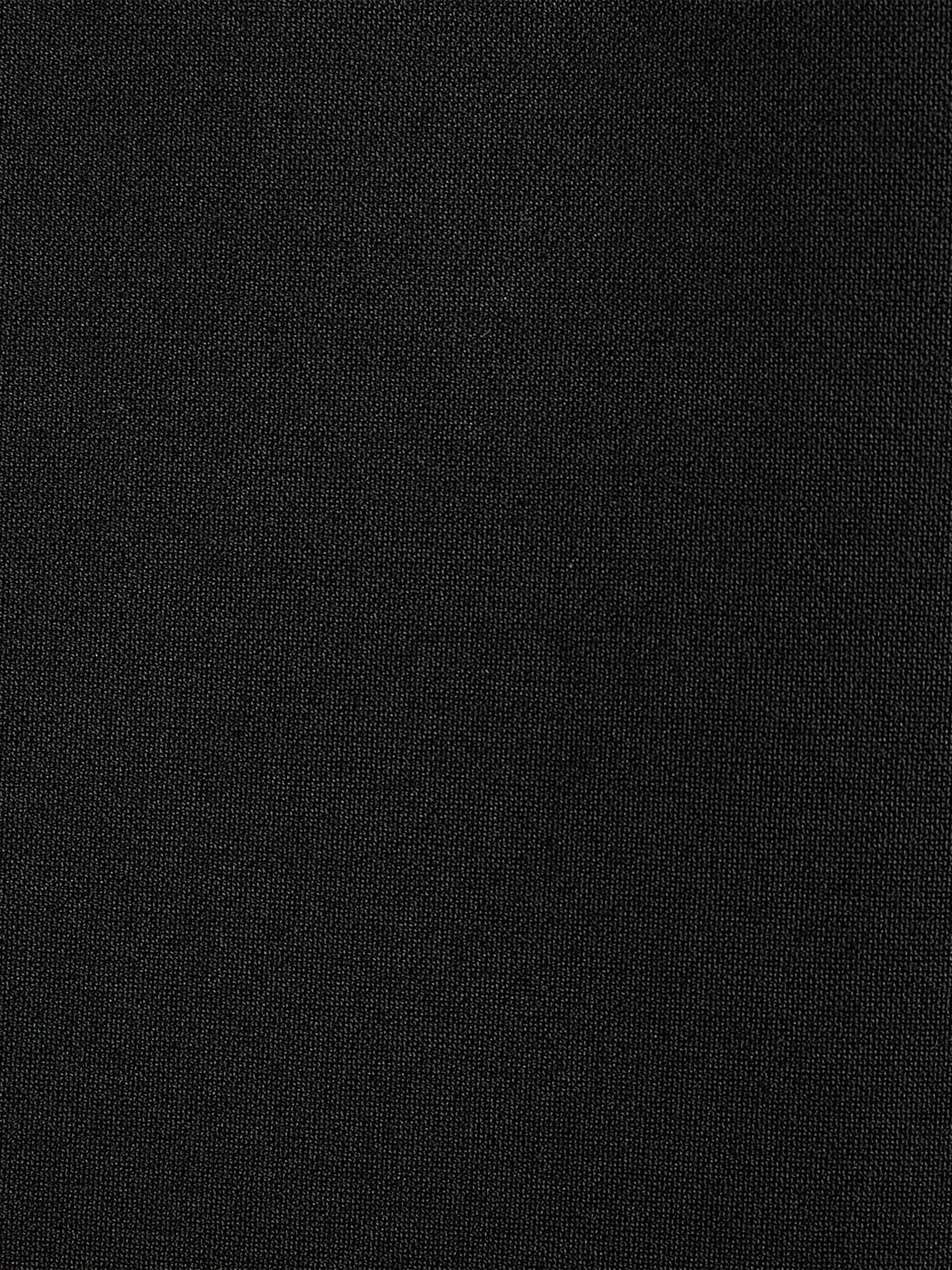 Pantalon en Tricot Noir à Taille Haute et Jambe Large