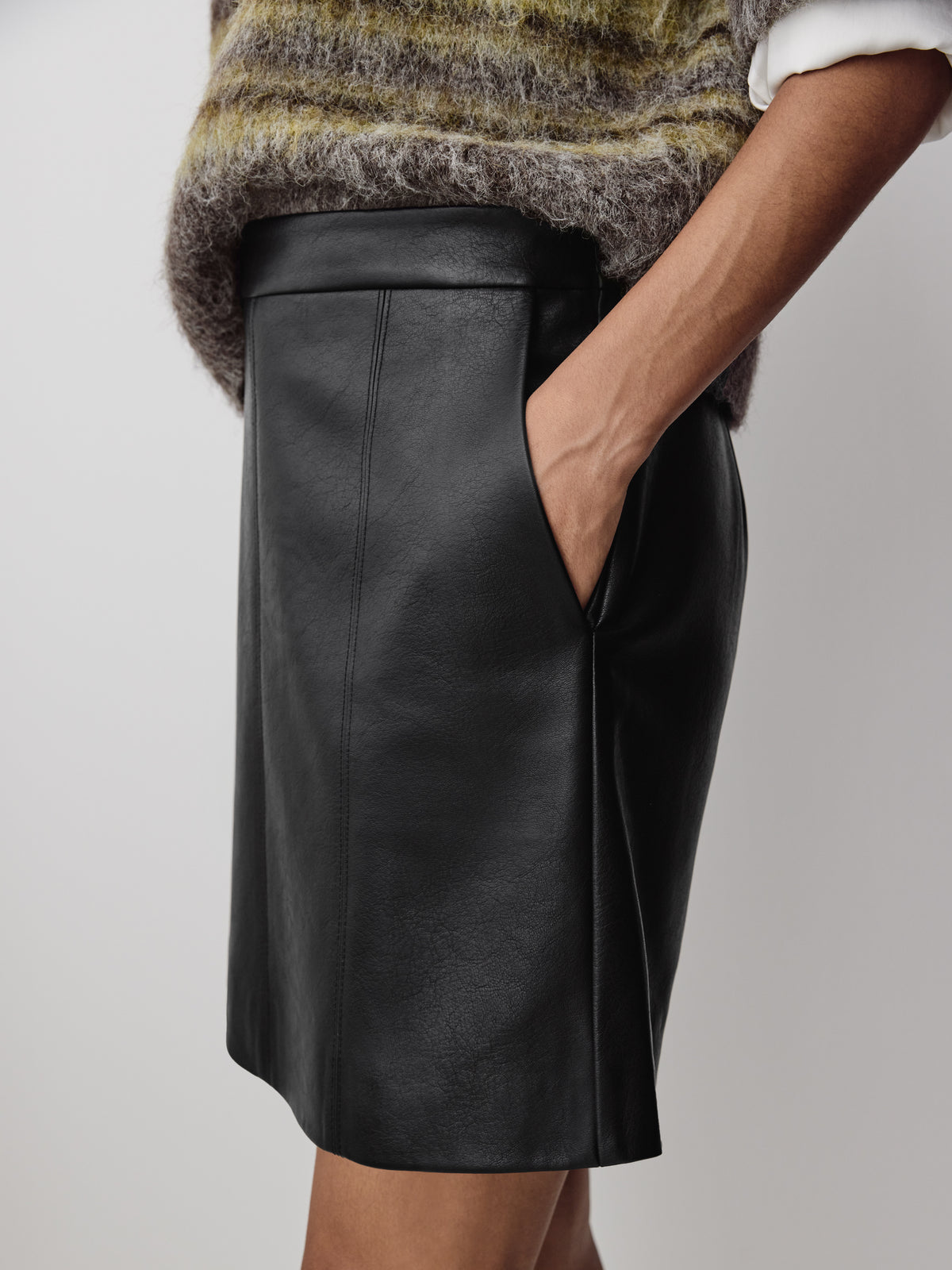 Faux Leather Mini Skirt