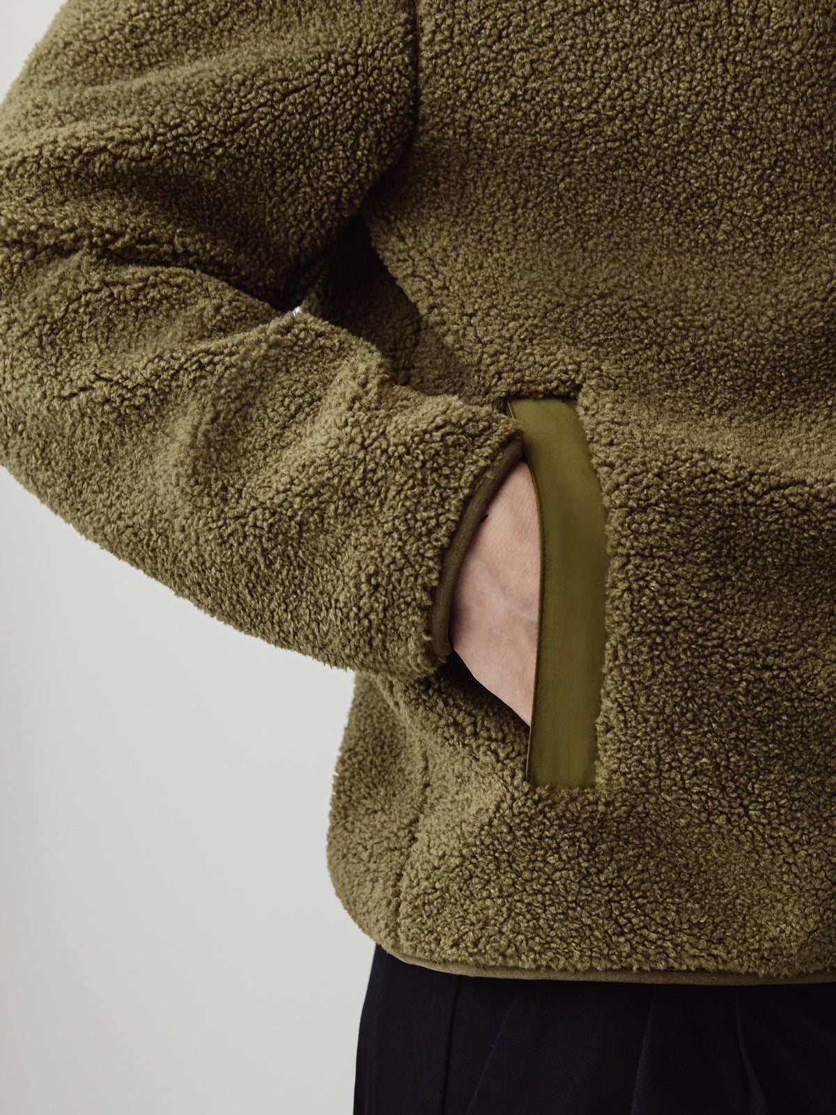 Sherpa Mock Zip Jacket 100% Polyester