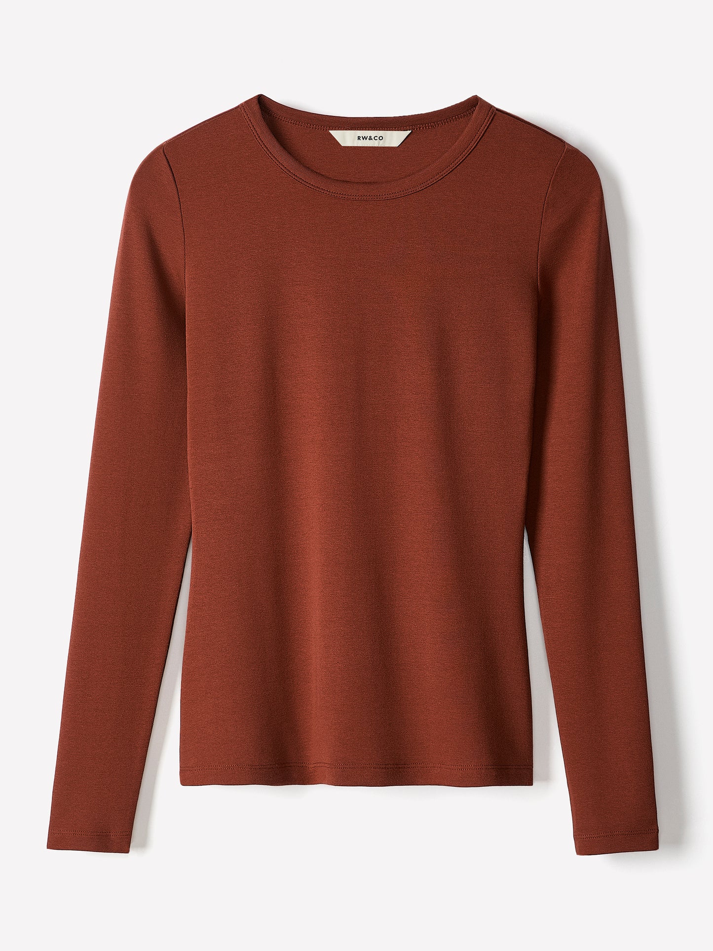 Long Sleeve Knit Pullover Crew Neck Cotton Blend