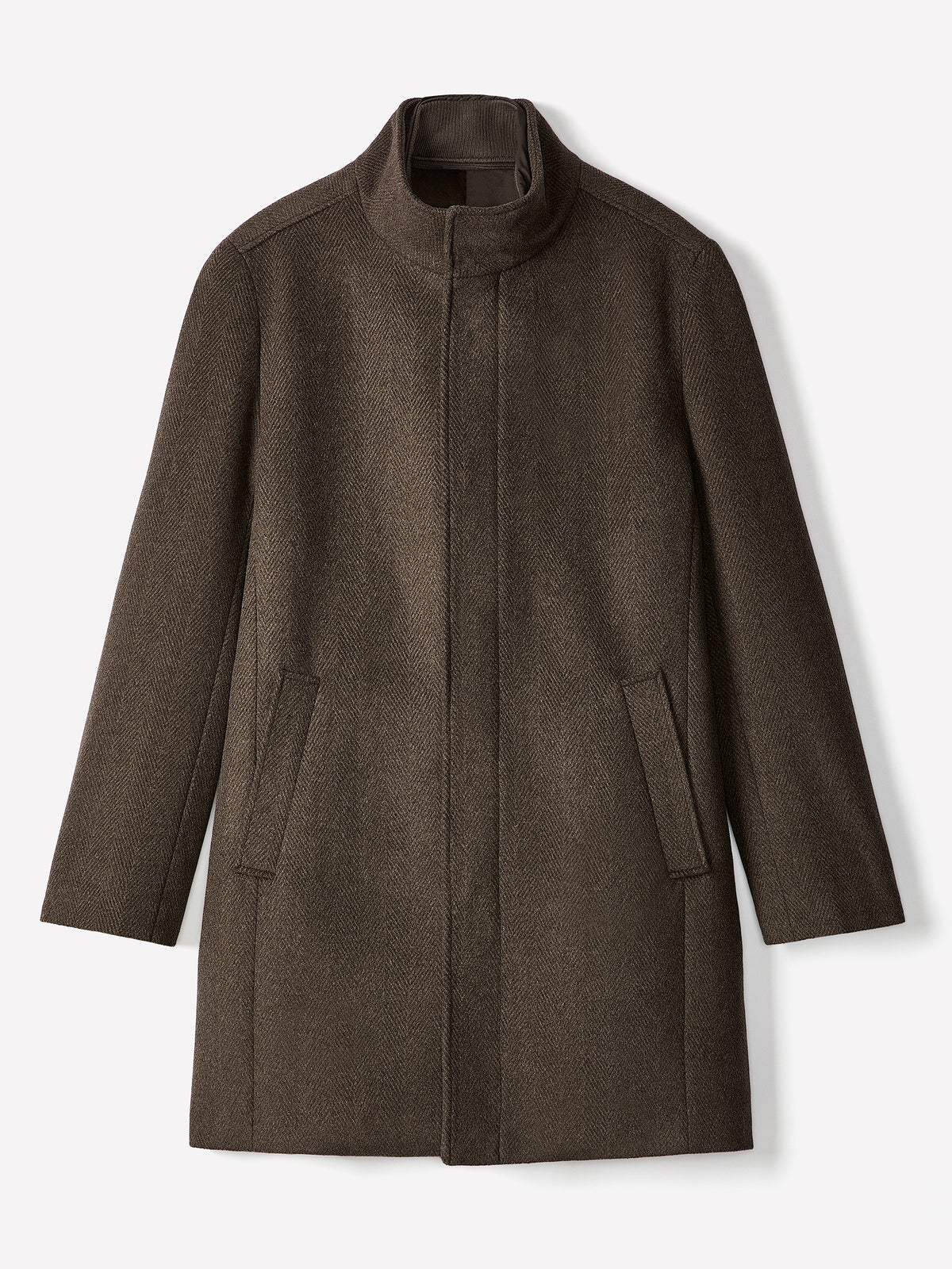 Wool Blend Funnel Topcoat