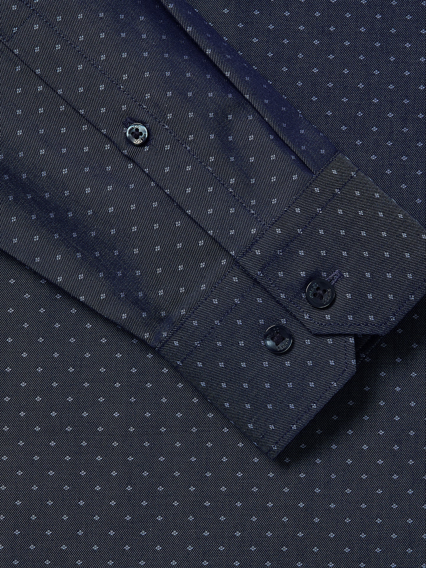 Slim Fit Cotton Shirt with Stand Collar