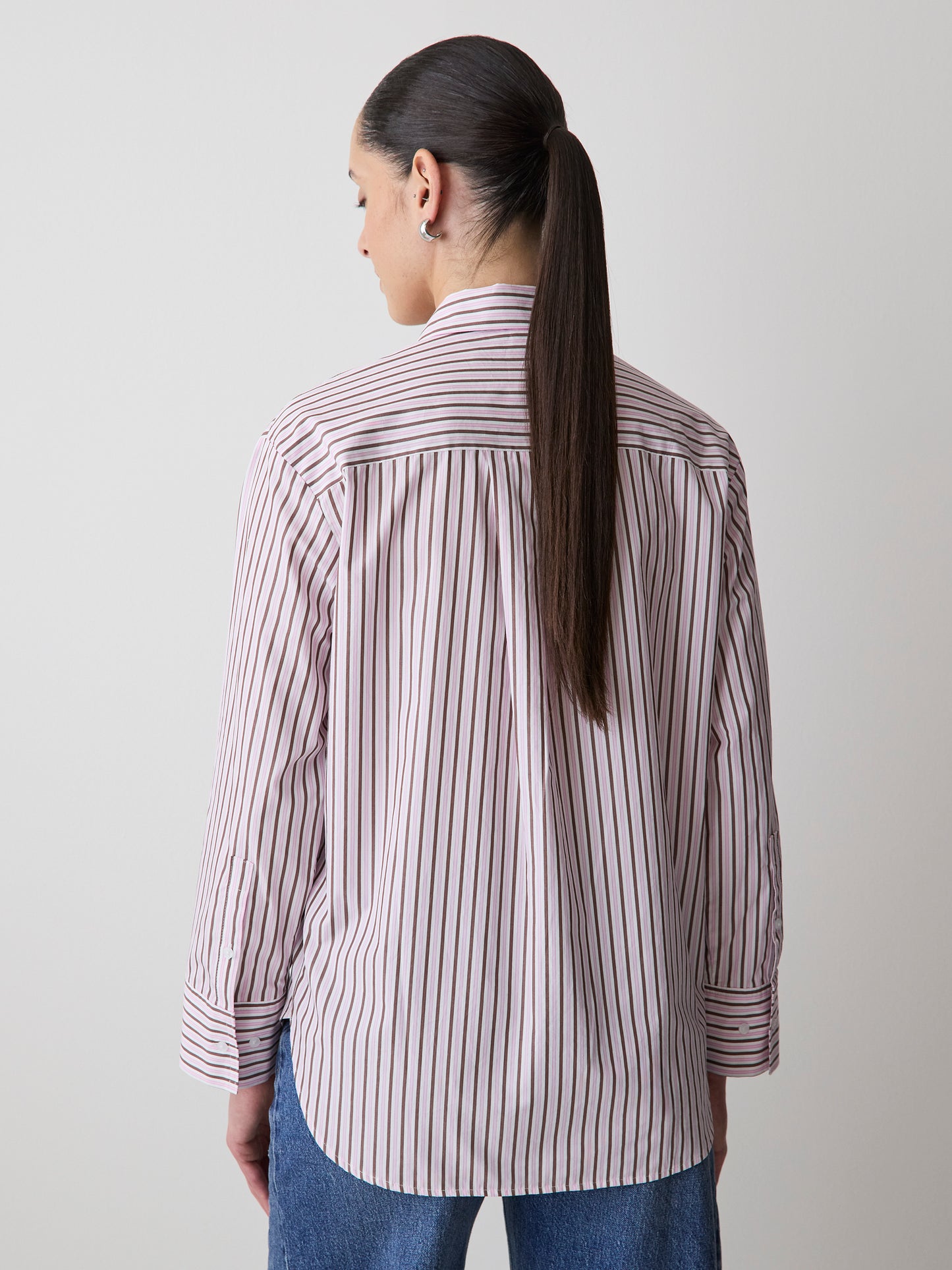 Striped Long-Sleeve Poplin Shirt