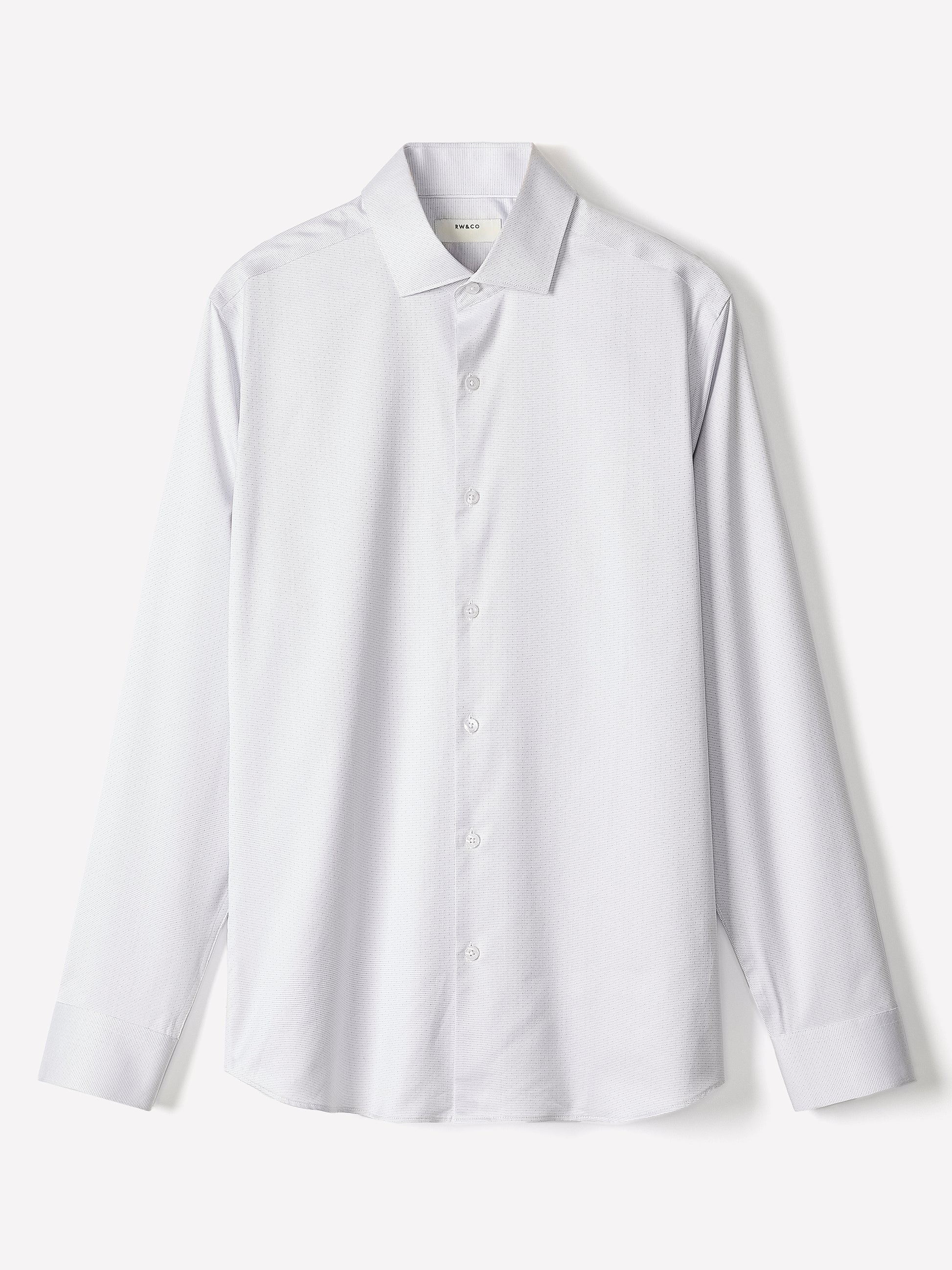 Tailored Cotton Shirt with Stand Collar