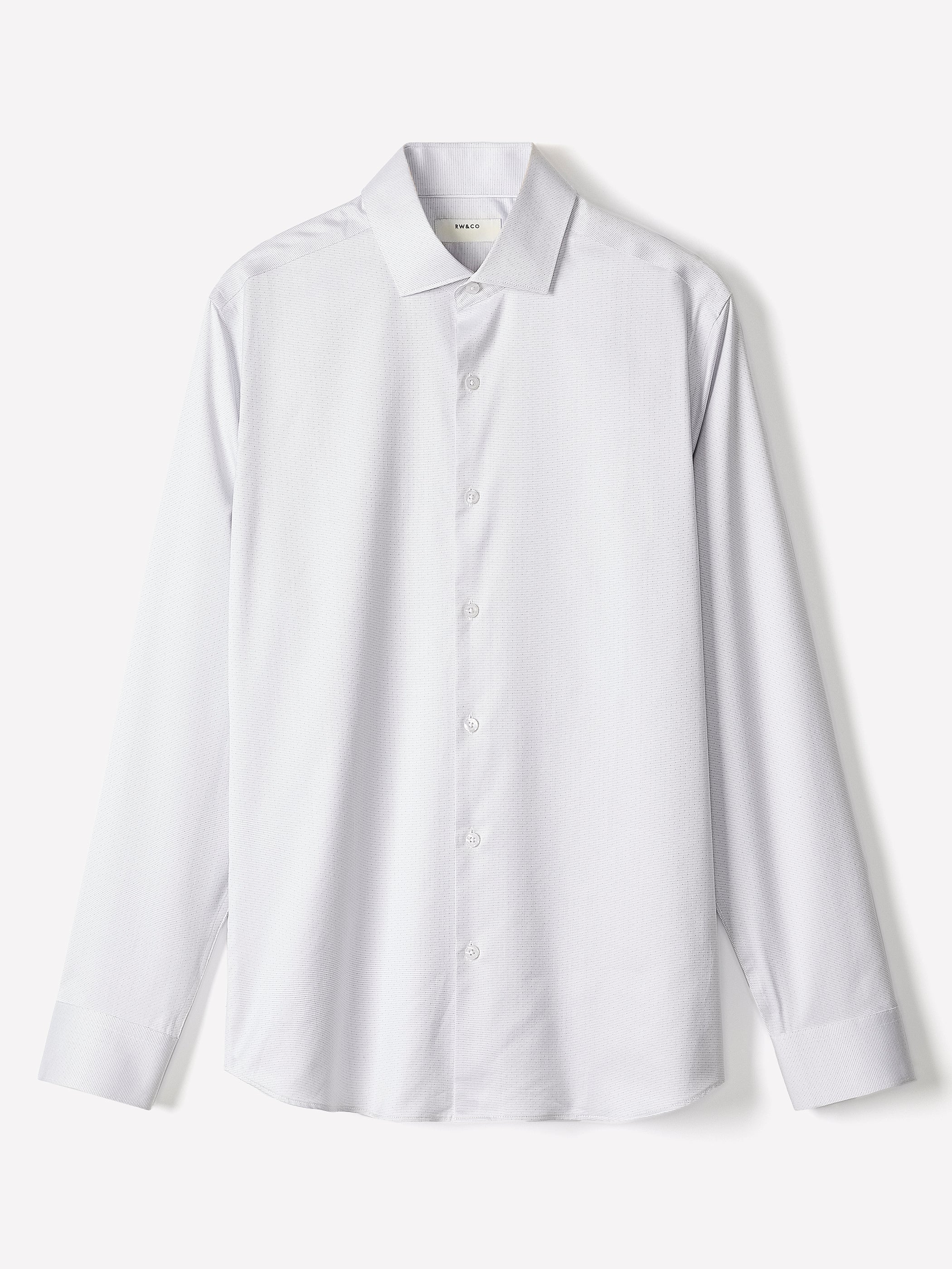 Tailored Cotton Shirt with Stand Collar