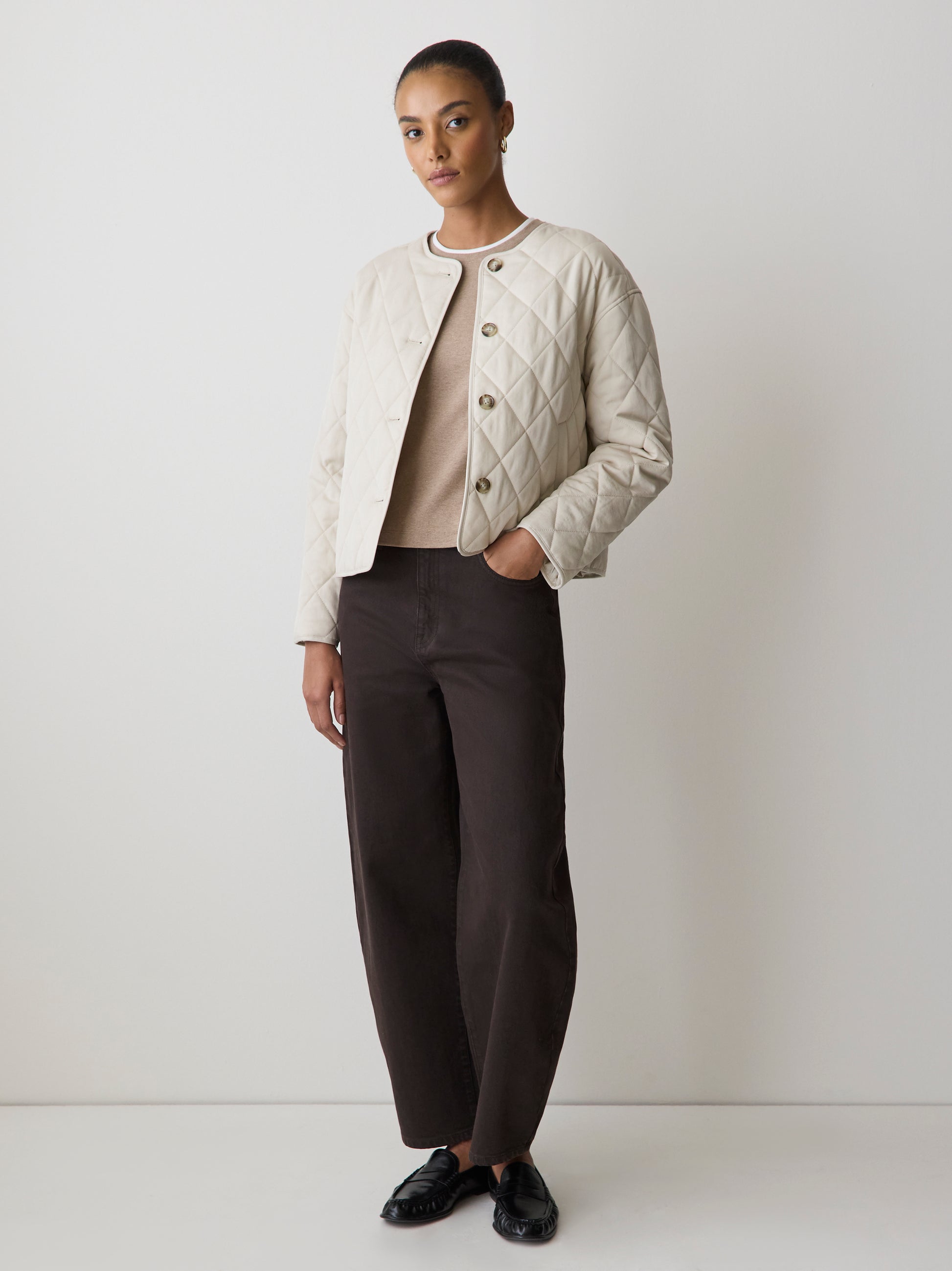 Short-Sleeve Crew-Neck Ribbed Basic Tee