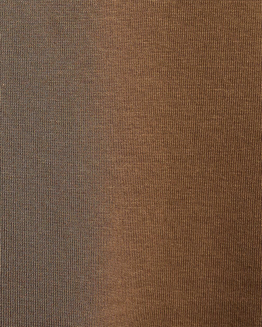 T-Shirt Côtelé Ajusté à Manches Longues et Col Rond en Tricot Luxueux