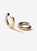 Hoop Earrings Two Tone Metal