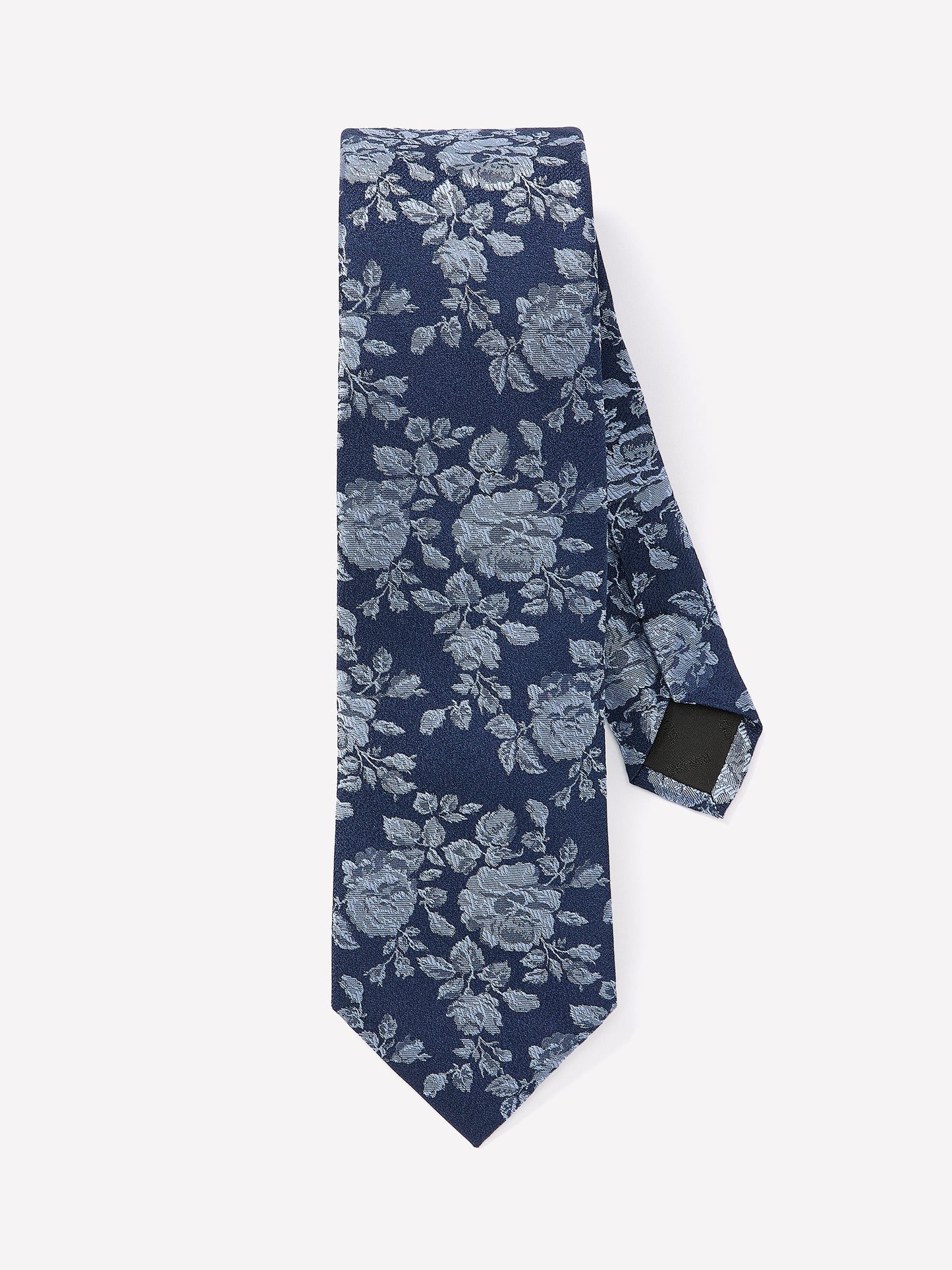 Men's Silk Woven Tie Bold Blue Floral