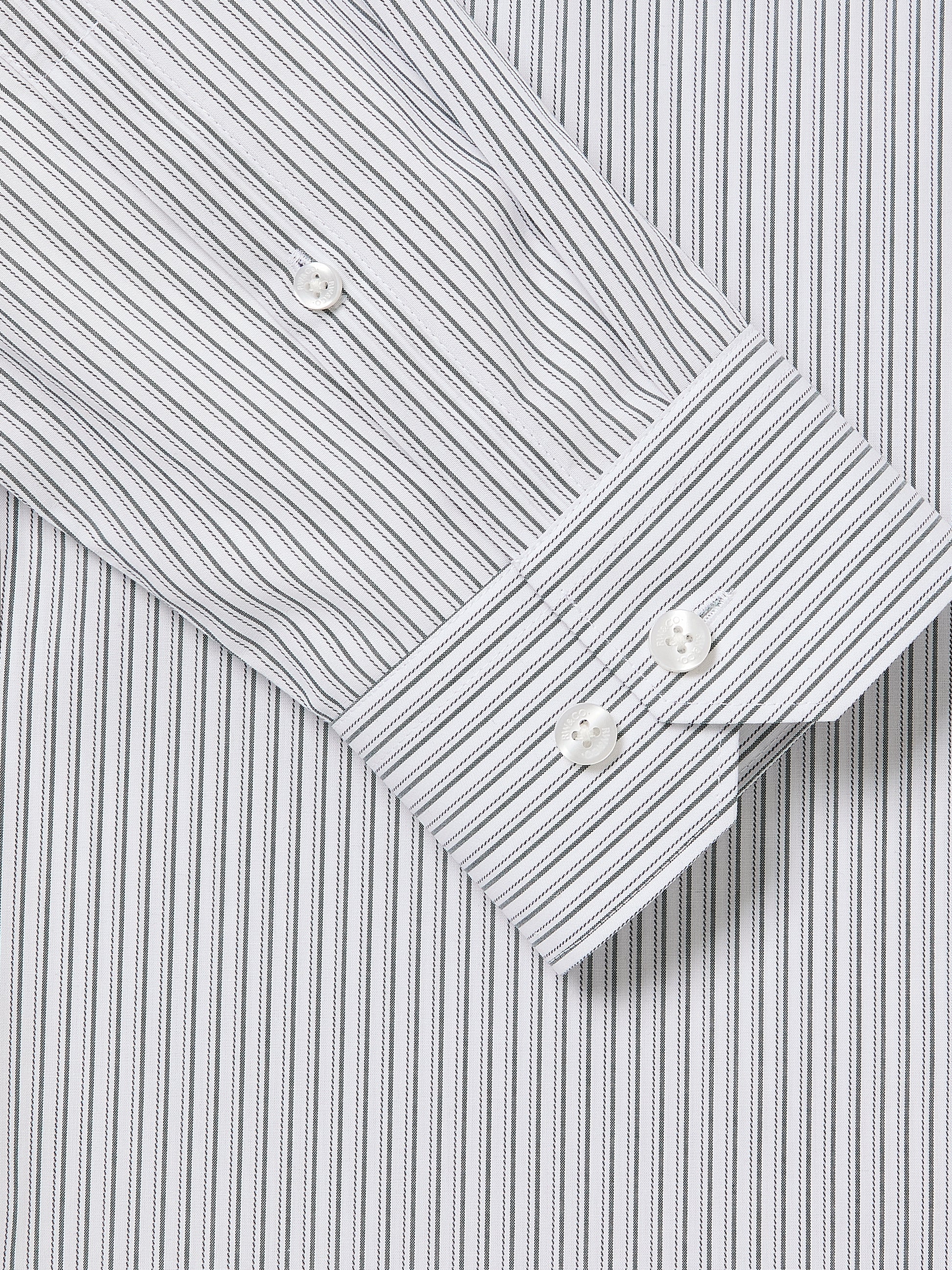 Slim-Fit Striped Dress Shirt