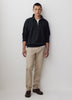 Men's Knit Pullover Waffle Mock Zip