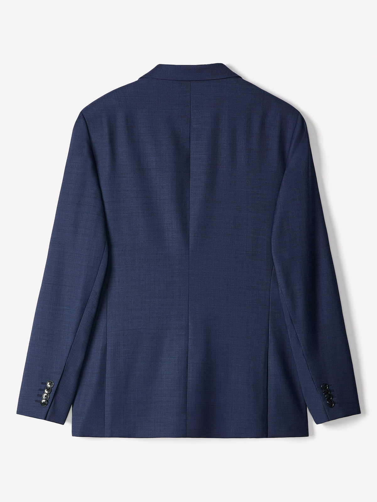 Veston de Complet Bleu en Laine à Coupe Étroite 