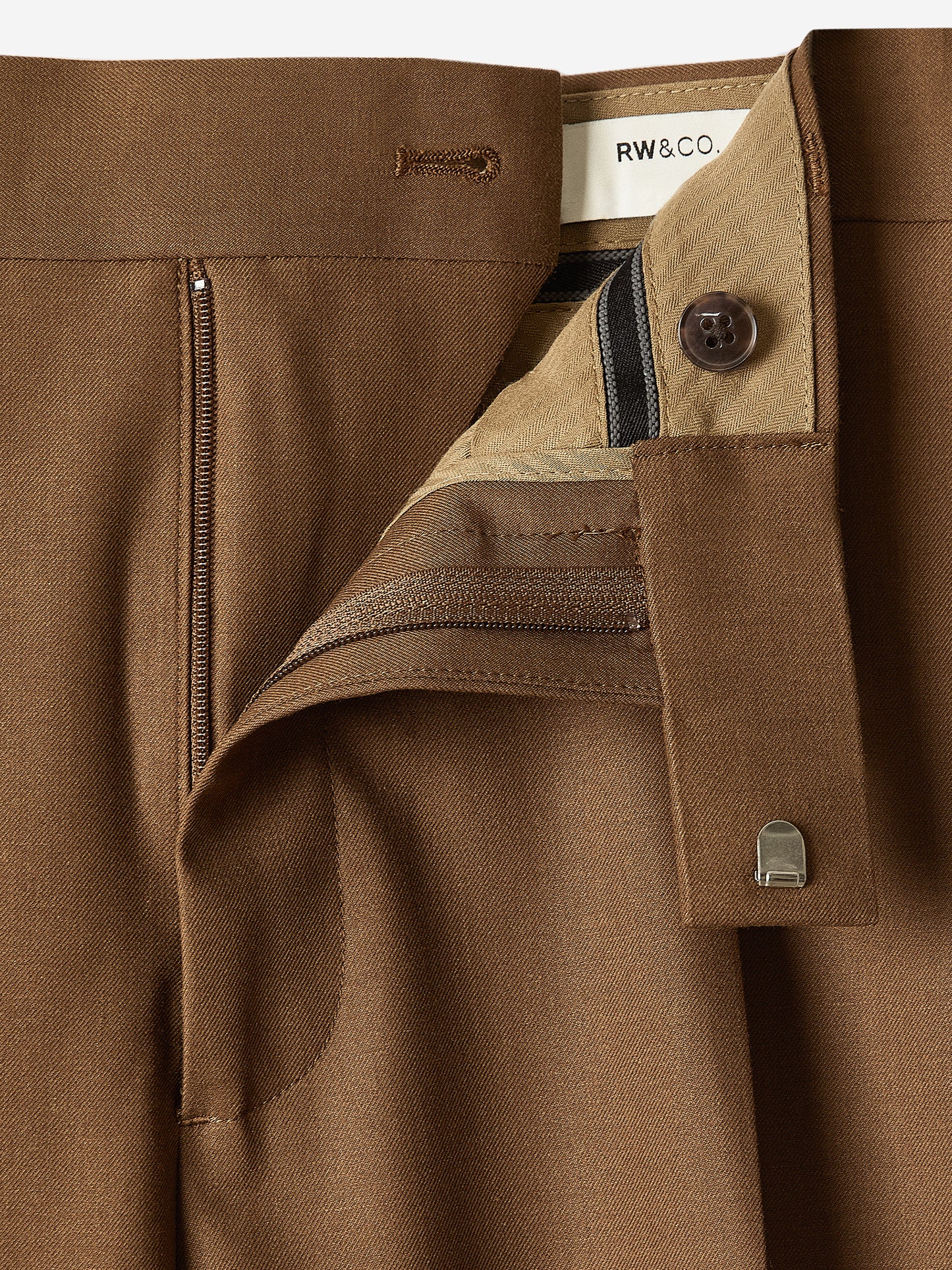 Tapered Wool Blend Mens Woven Pant