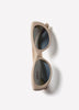 Oval Cat Eye Plastic Sunglasses Cream