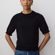 Knit Cotton Blend Funnel Neck Sweater