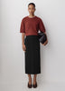 Knit Sweater Striped Hairy Short Sleeve