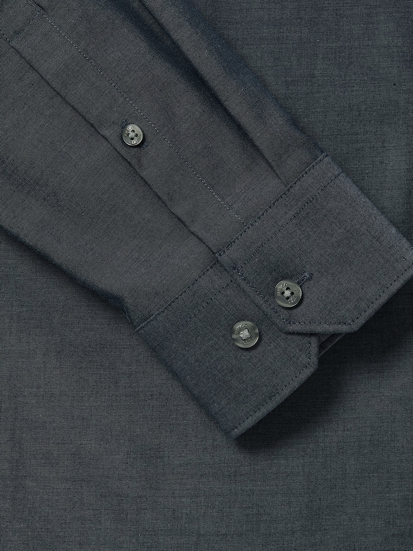 Tailored-Fit Denim-Like Dress Shirt