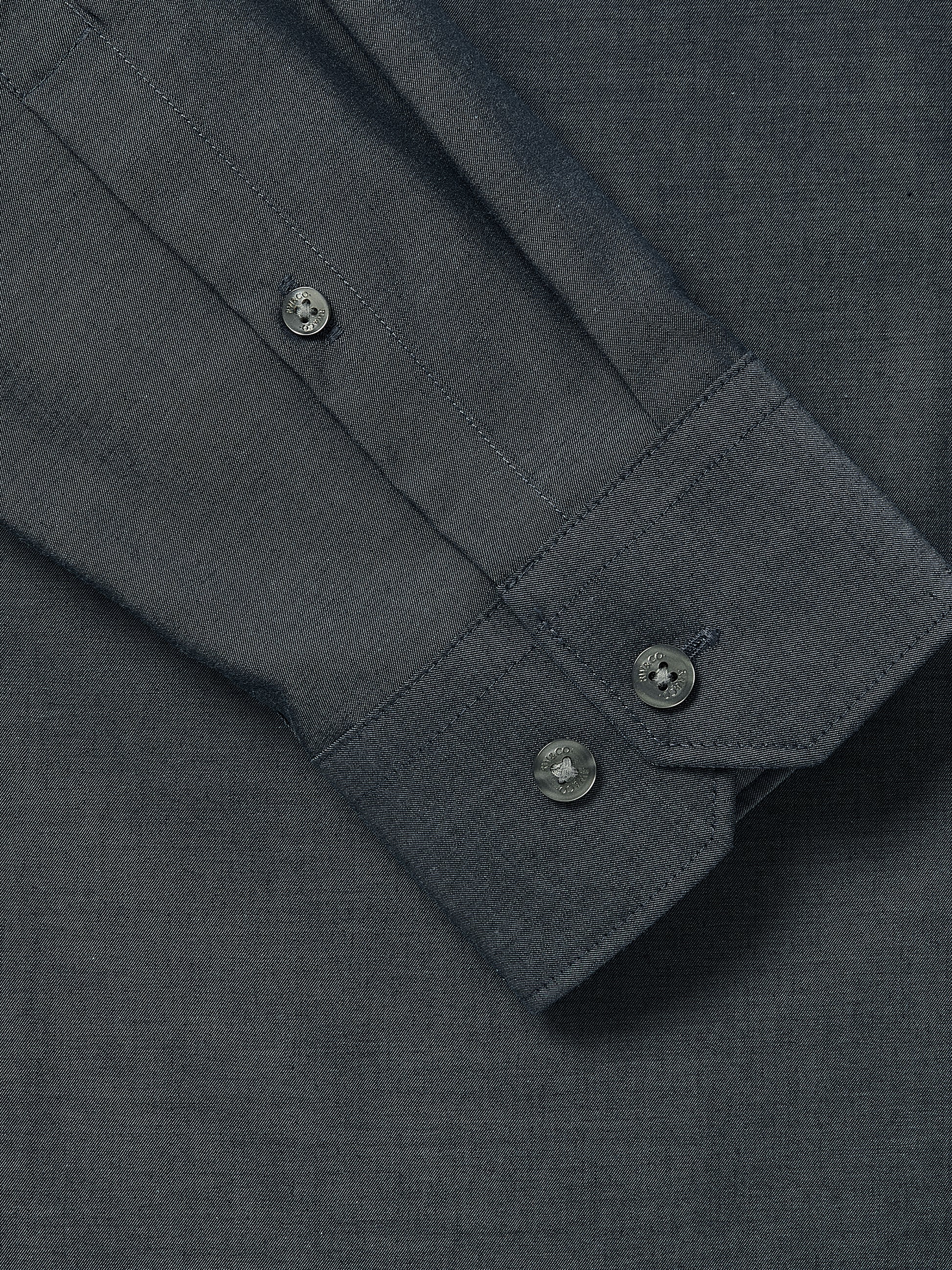 Tailored-Fit Denim-Like Dress Shirt