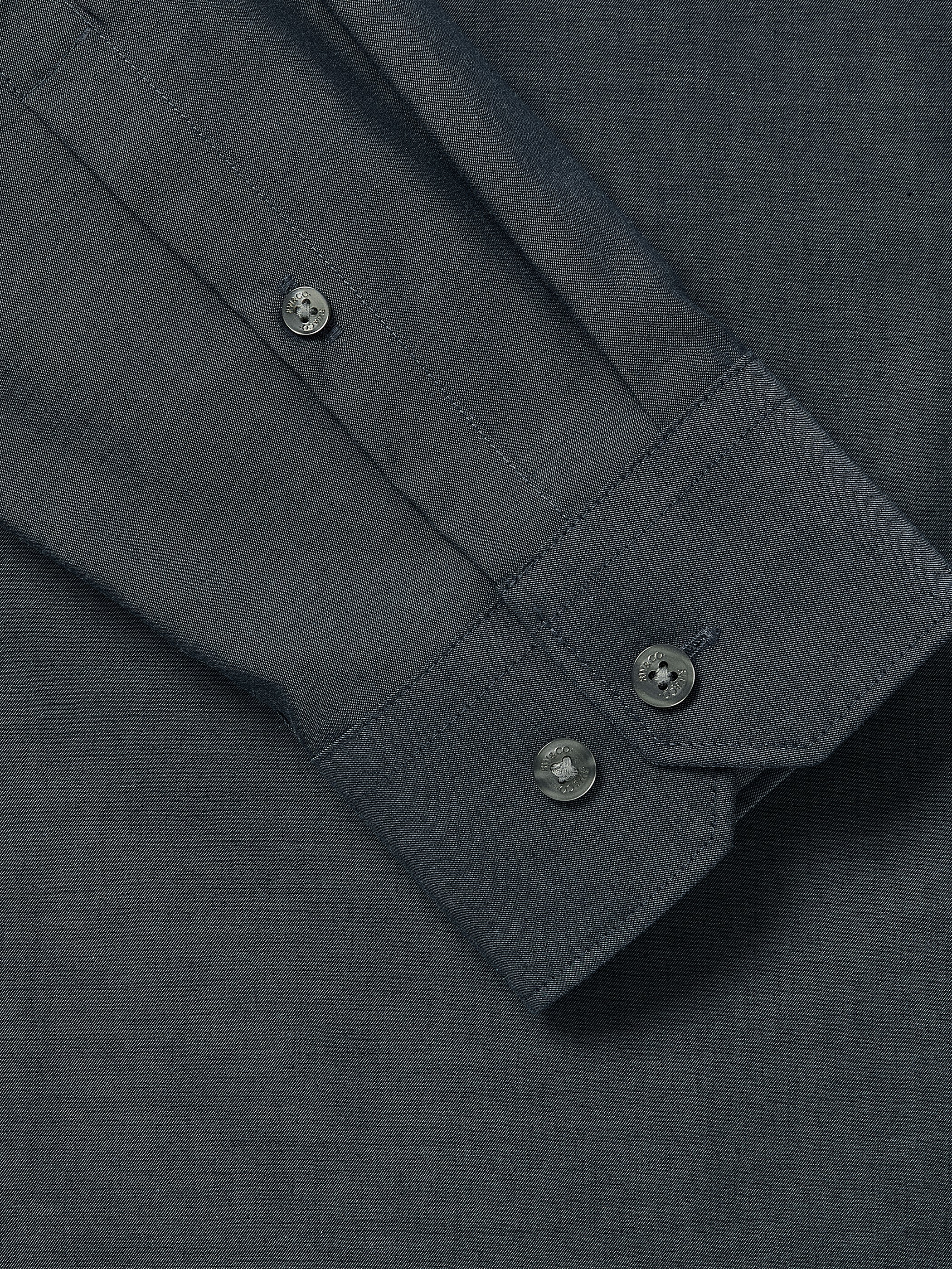 Tailored-Fit Denim-Like Dress Shirt