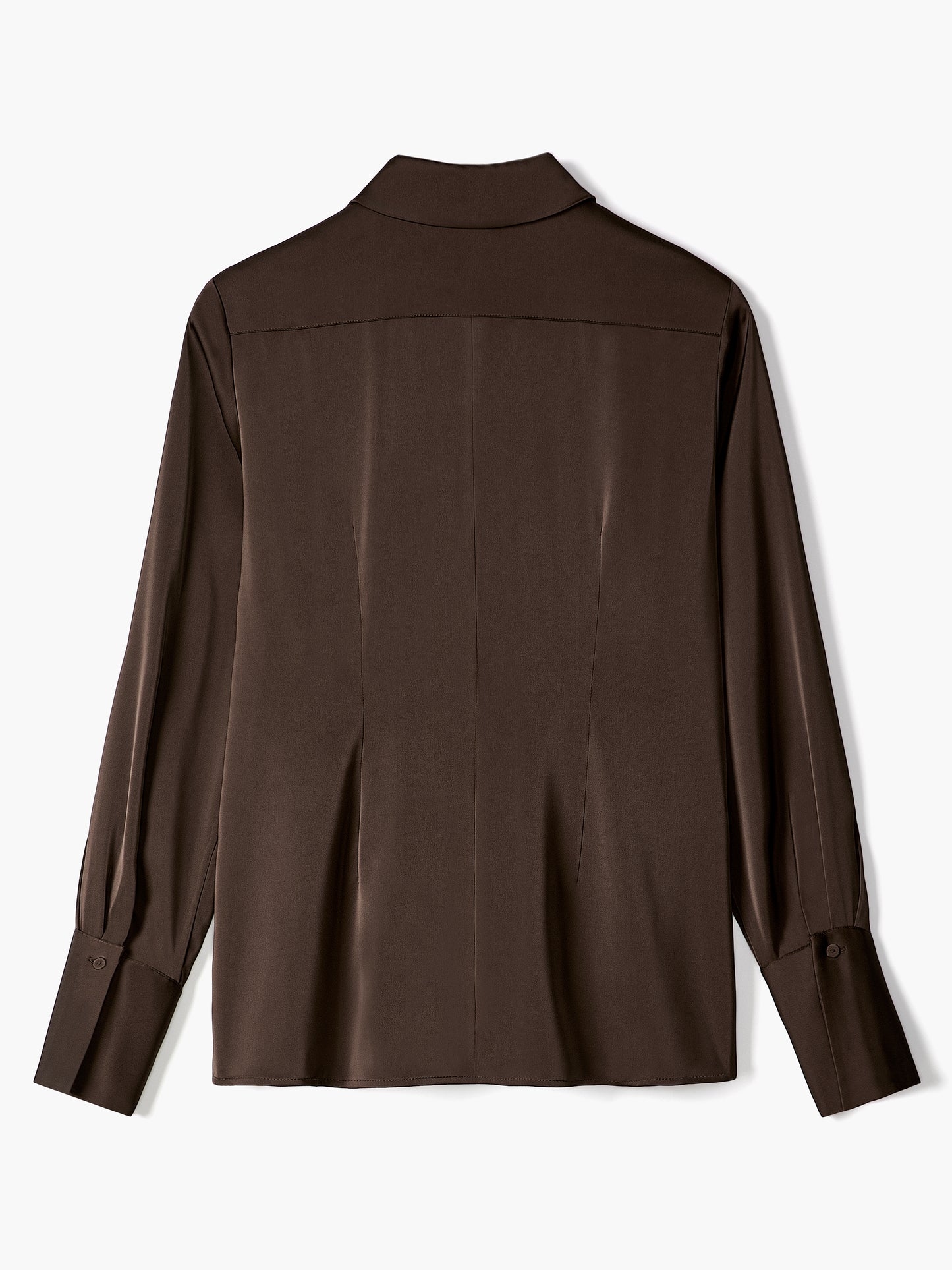 Woven Satin Long Sleeve Shirt