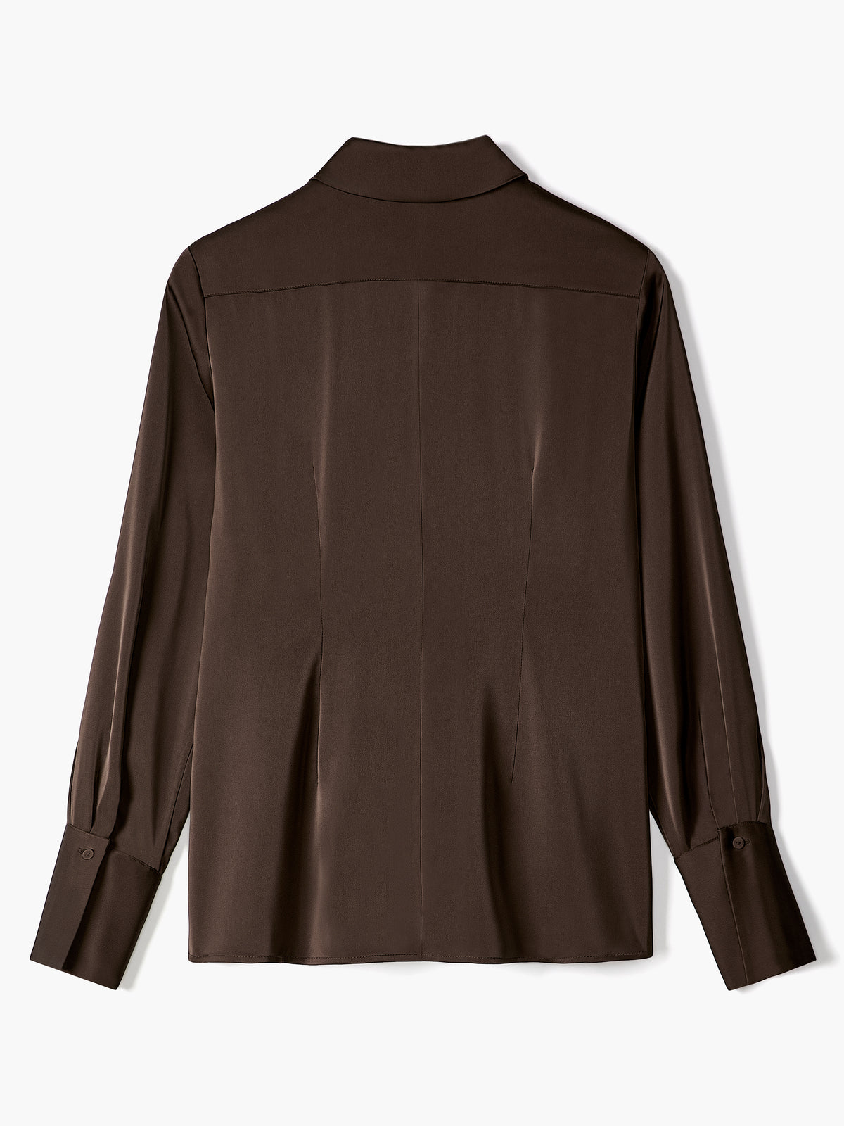 Woven Satin Long Sleeve Shirt