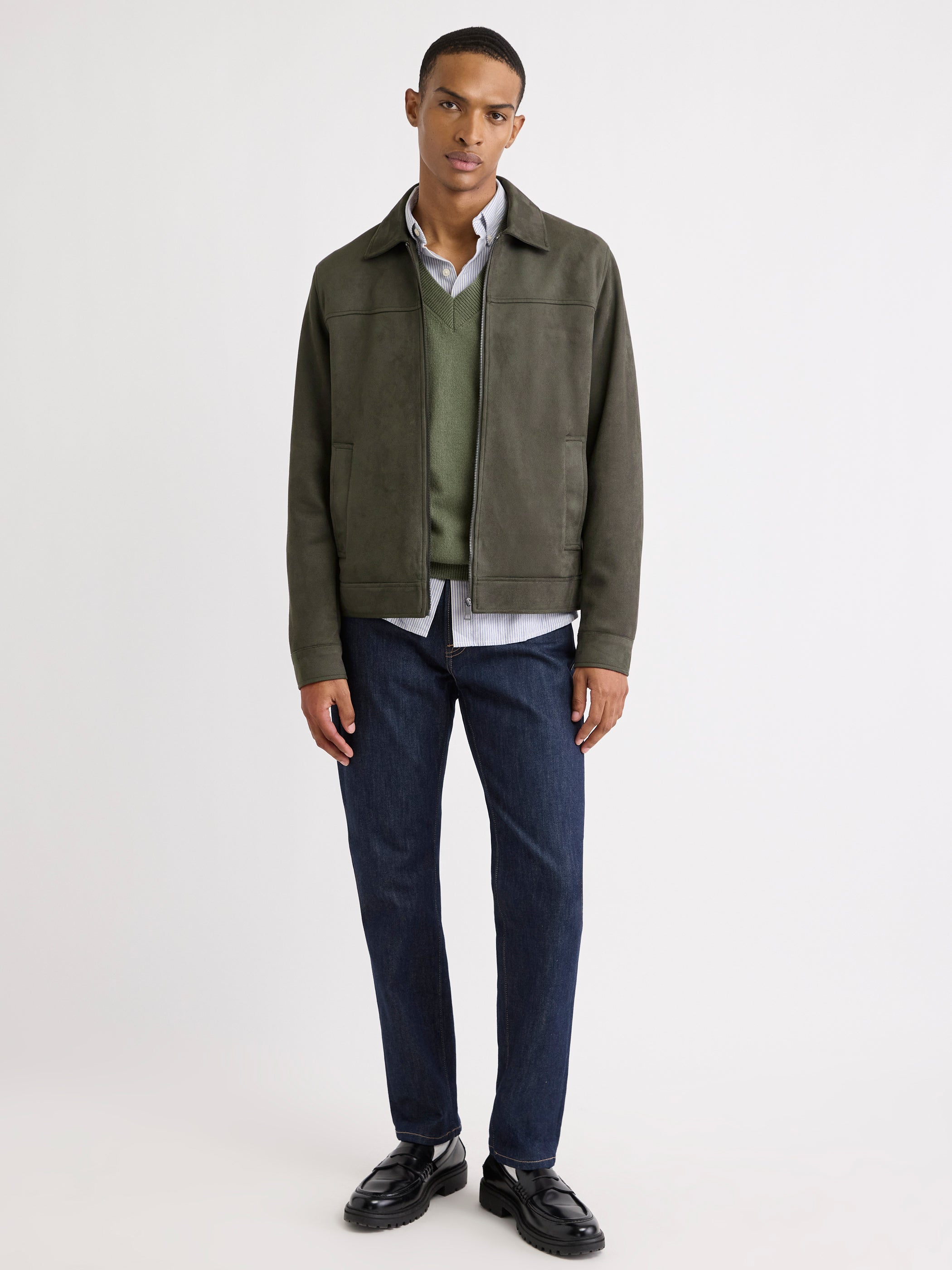 Veste de Laitier en Faux Suède