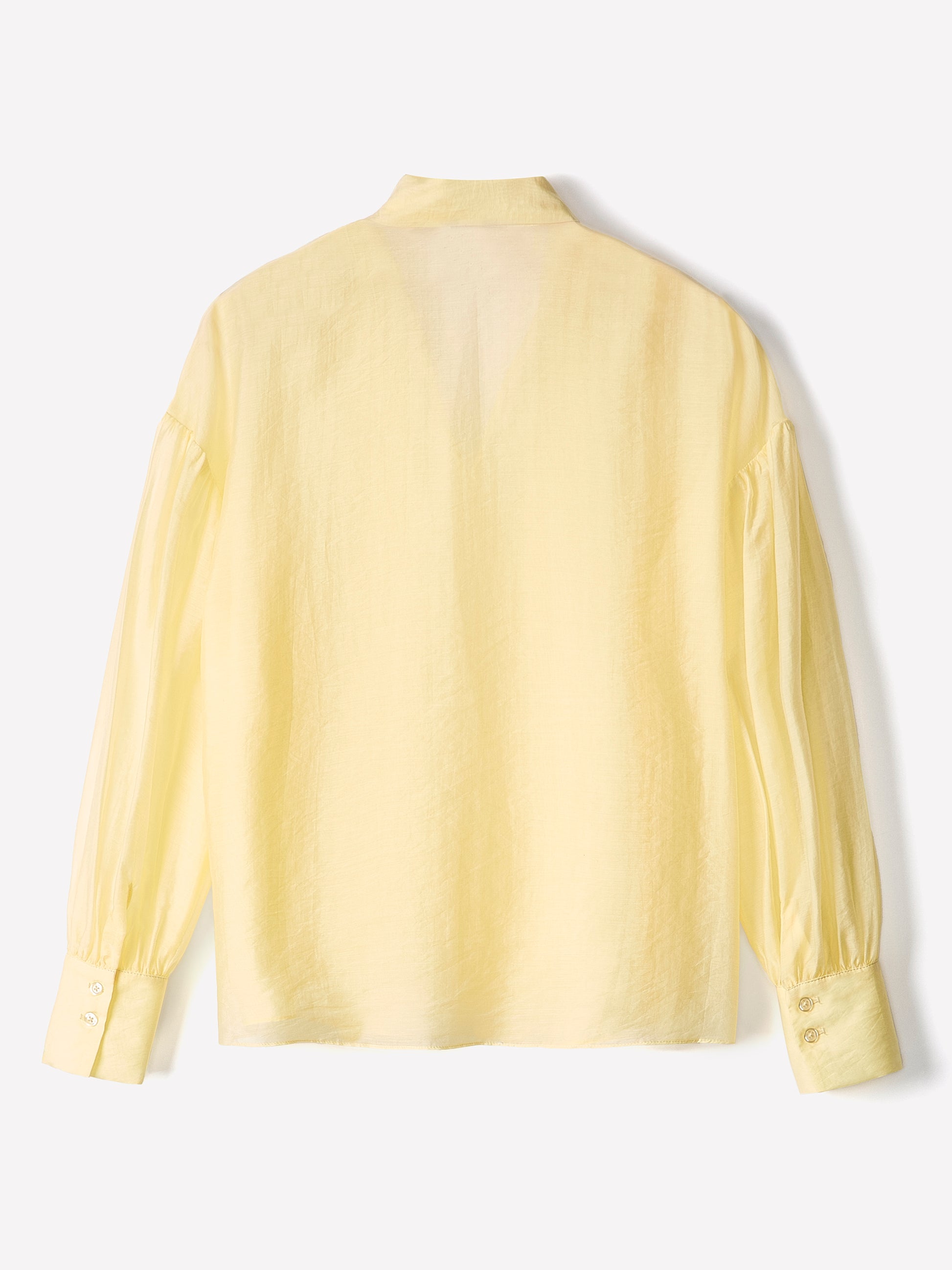 Woven Lyocell Blend Tie Sleeve Blouse