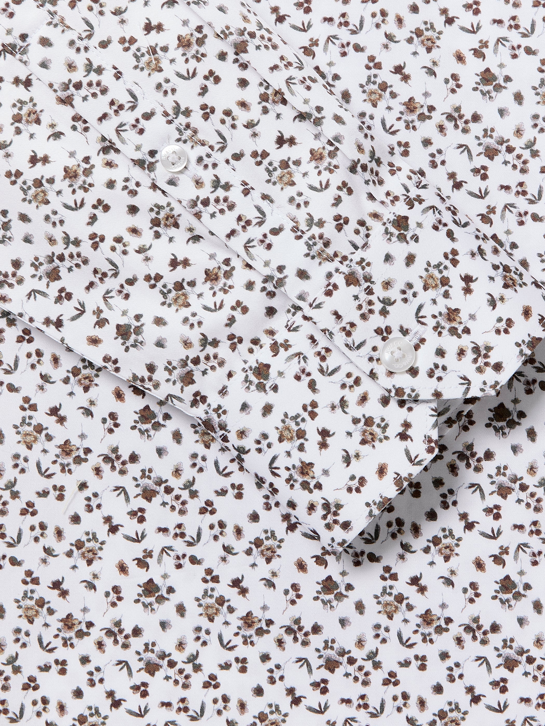 Tailored-Fit Dress Shirt with Floral Pattern