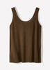 Linen-Blend U-Neck Loose Tank