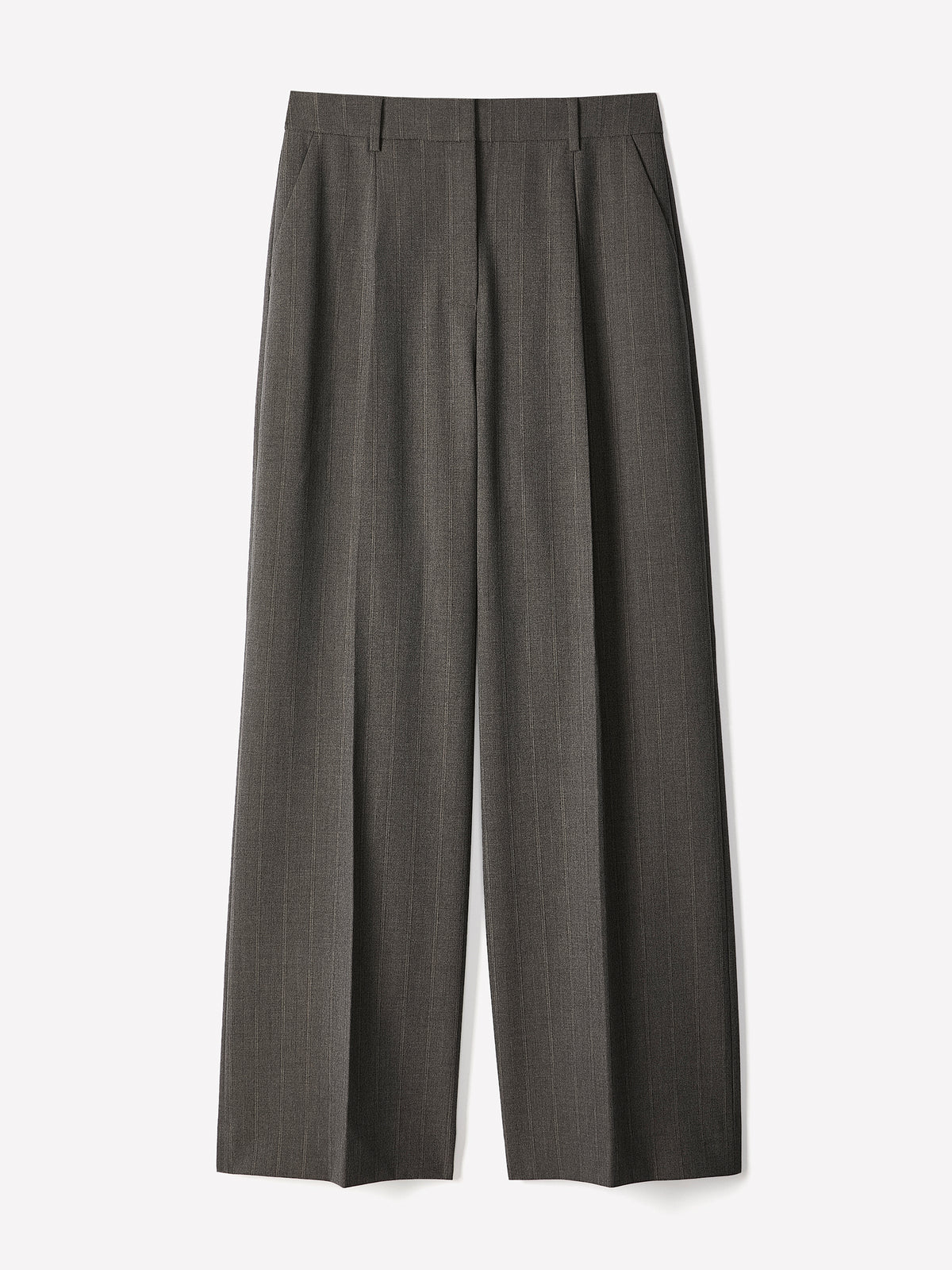 Striped Wide-Leg High-Rise Pant