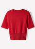 Knit Sweater with Shoulder Pads, Viscose Nylon Blend