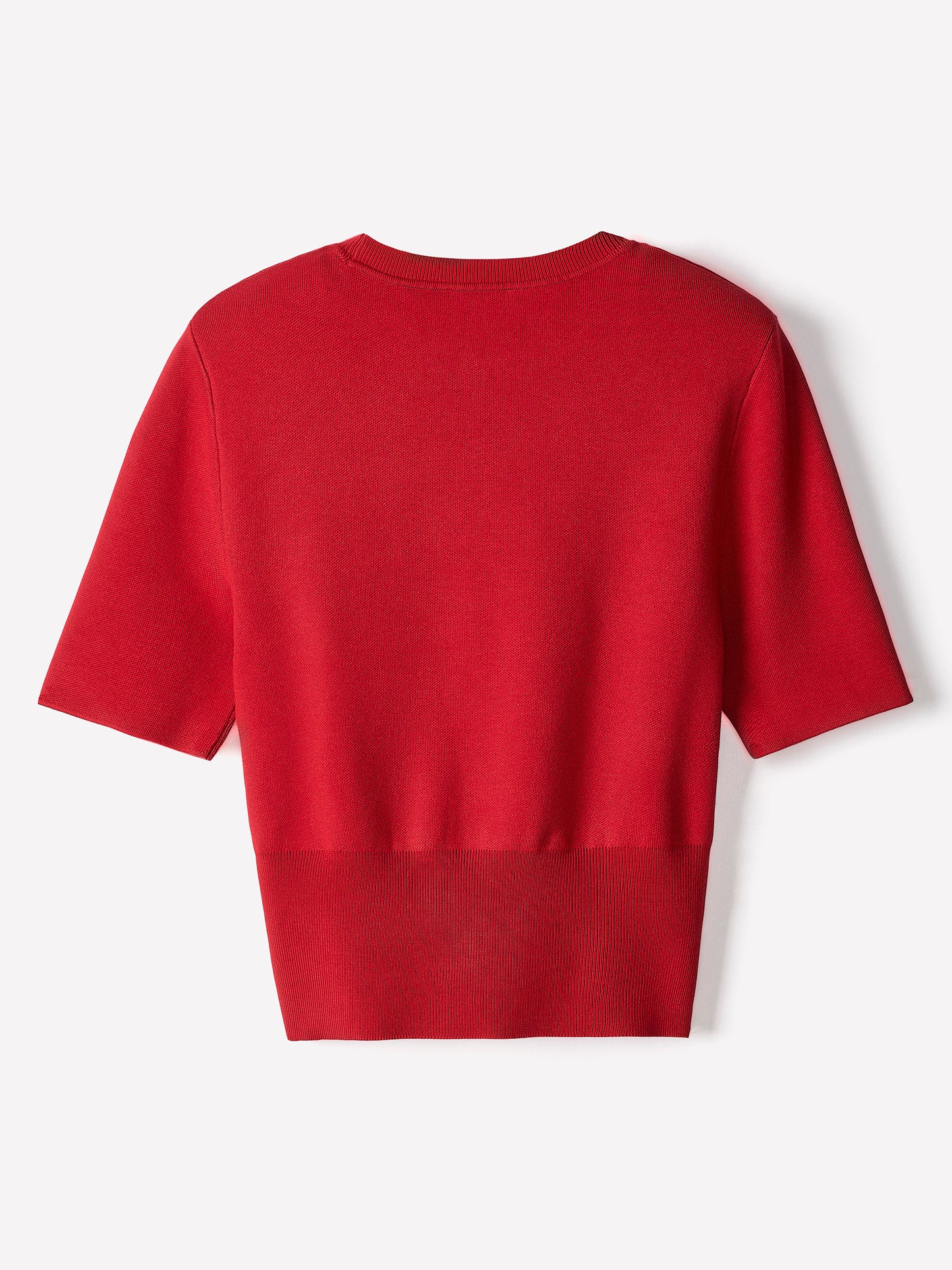 Knit Sweater with Shoulder Pads, Viscose Nylon Blend