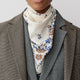 Square Silk Blend Floral Scarf 27"x27"