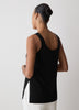 Linen-Blend U-Neck Loose Tank