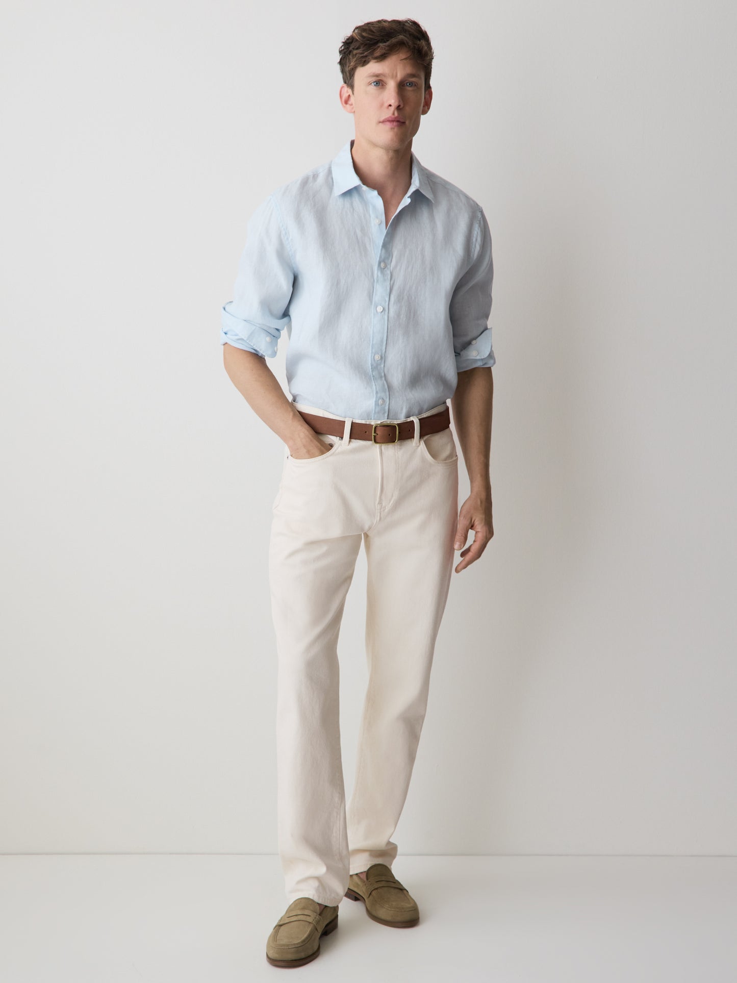 Long-Sleeve Linen Shirt