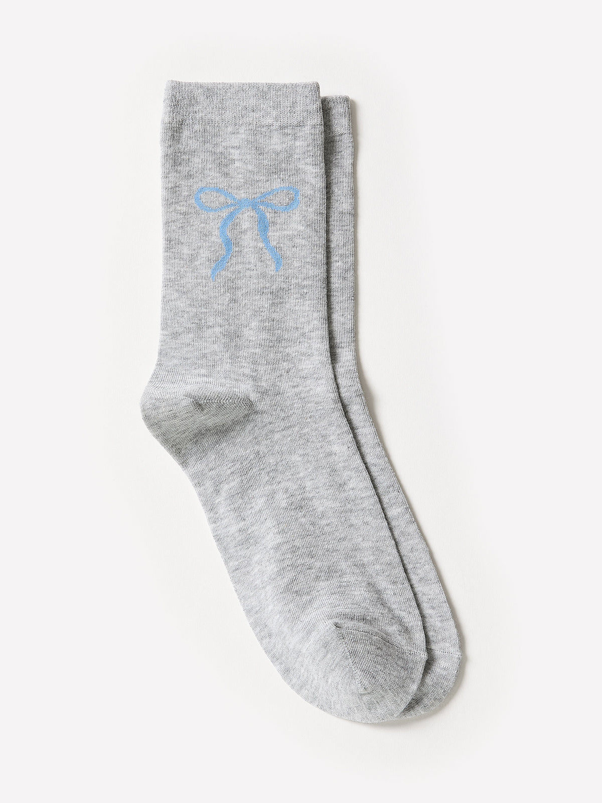 Crew Socks with Bow Detail, Cotton Blend