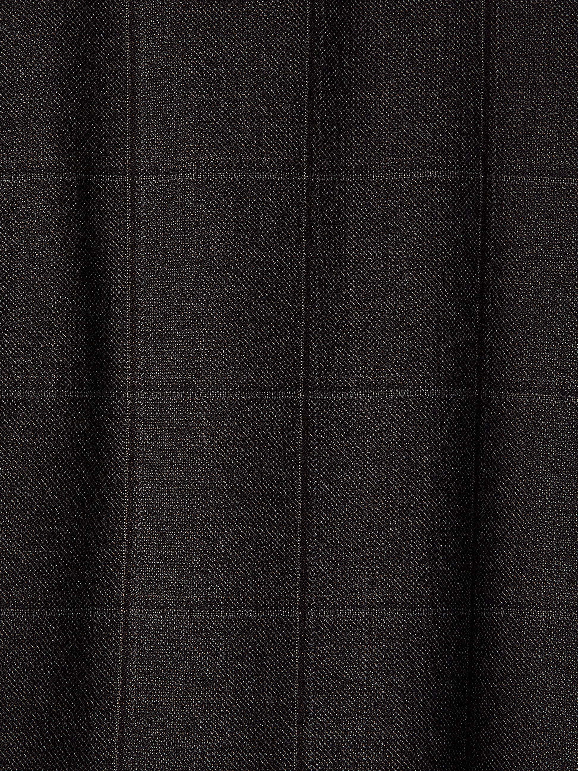 Slim Fit Wool Blend Charcoal Check Blazer