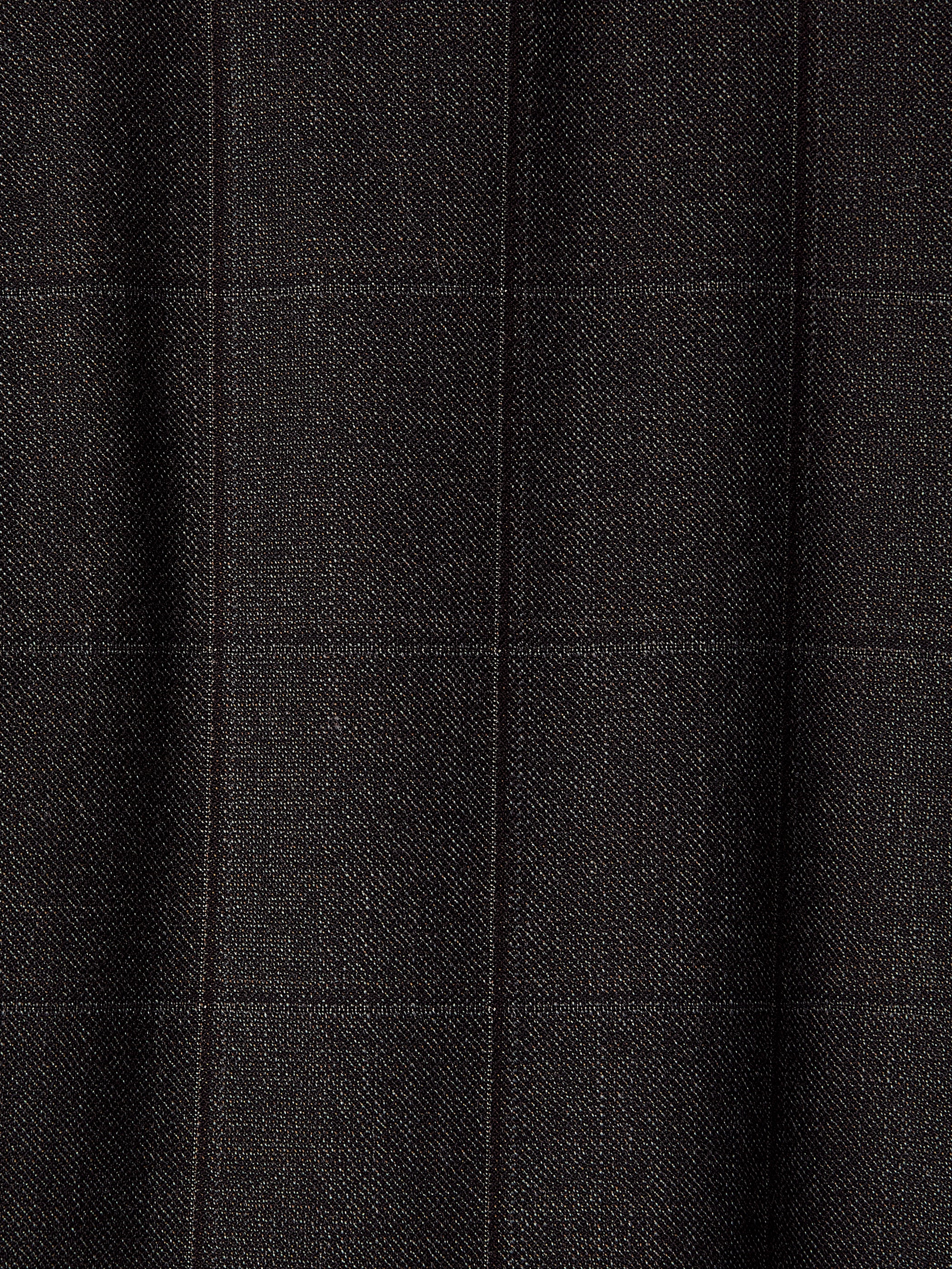 Slim Fit Wool Blend Charcoal Check Blazer
